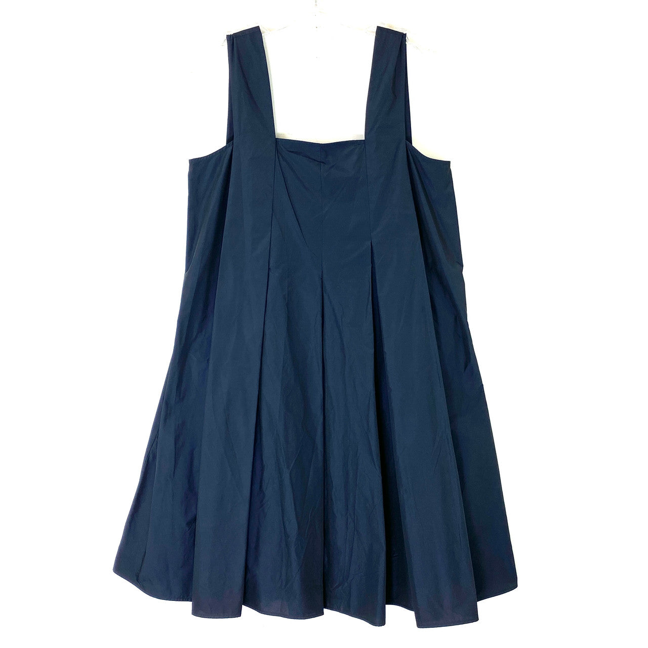 COS Navy A-line Pleated Taffeta Dress-Thumbnail