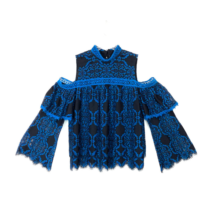 Anna Sui Cold Shoulder Lace Top - Thumbnail