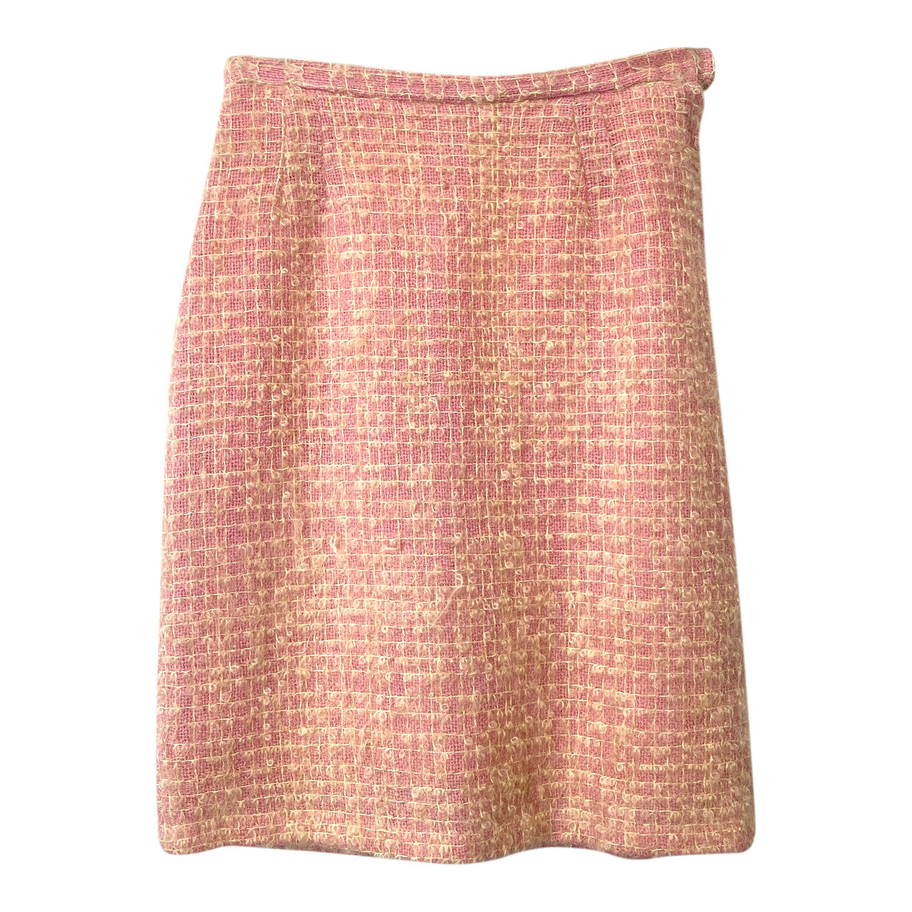 Vintage Pastel Tweed Pencil Skirt- Front