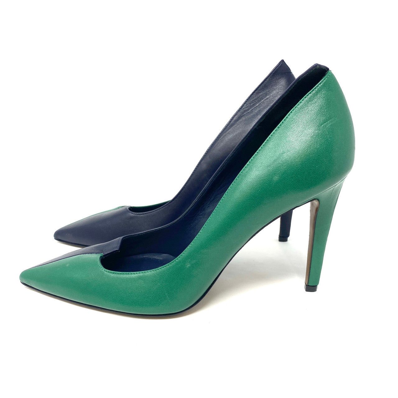 Monse Navy and Green Bi-Color Pumps-Side