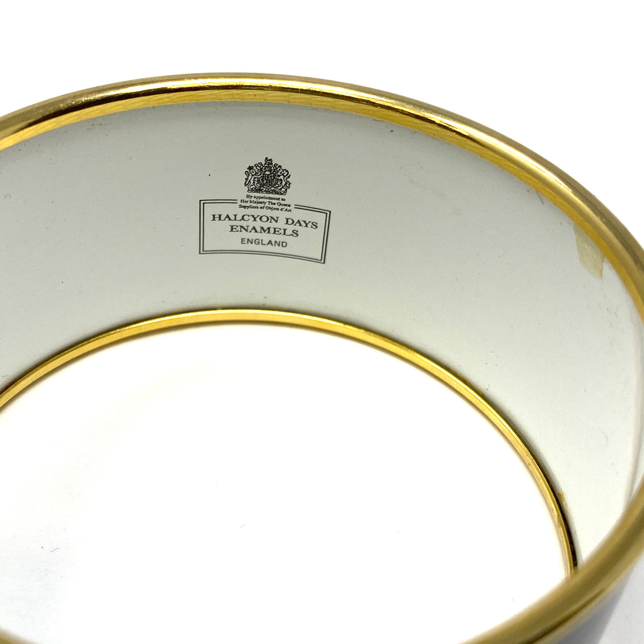 Halcyon Days Wide Enamel Bangle- Label