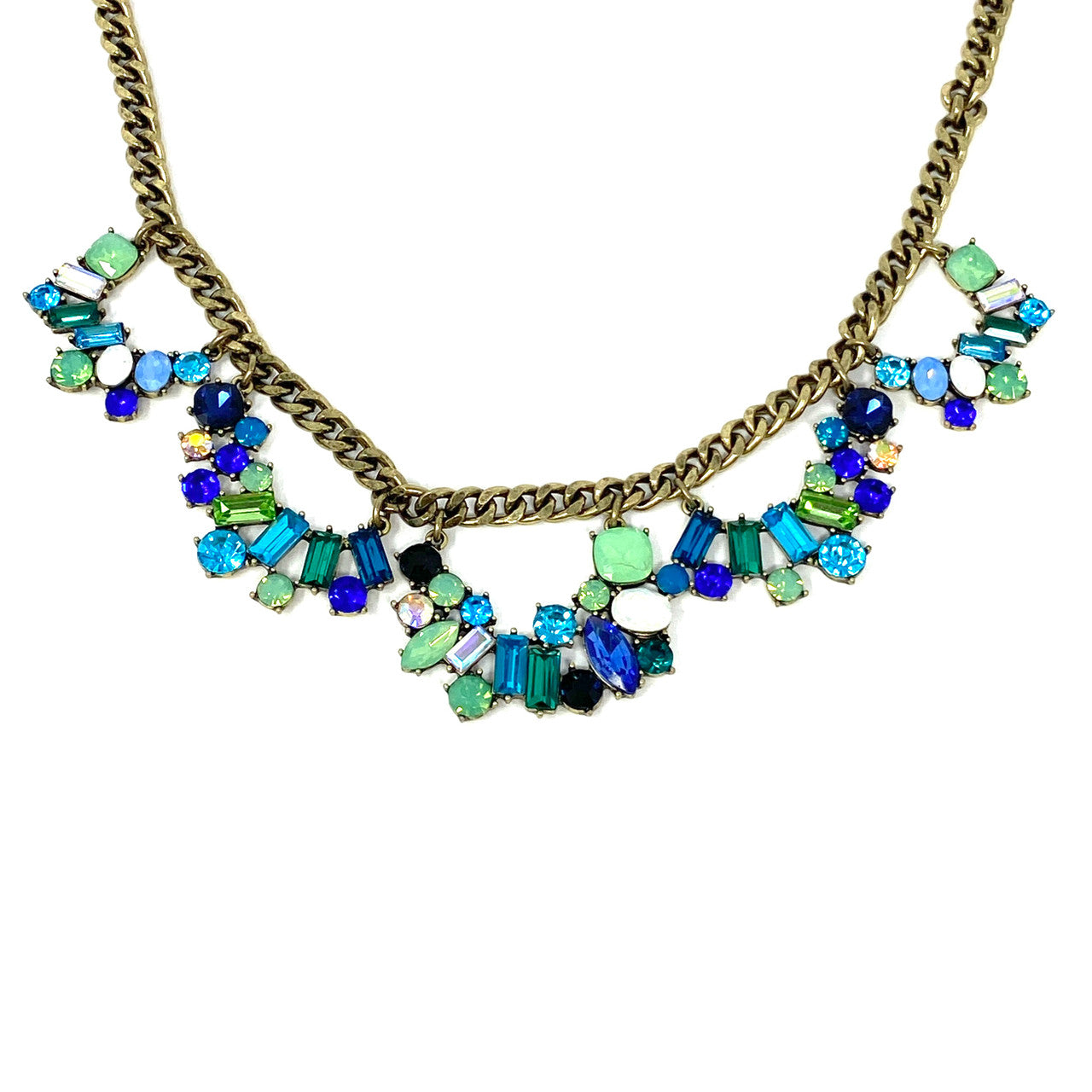 Multicolor Rhinestone Necklace-Detail