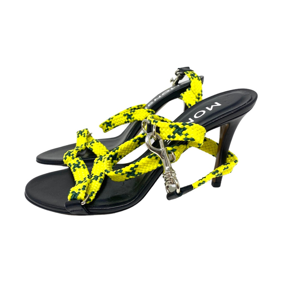 Monse Yellow and Green Rope and Hardware Heels-Side