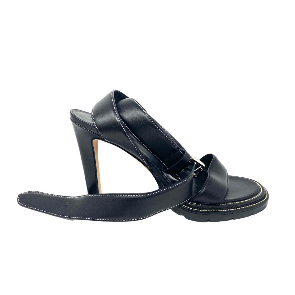Monse Extended Leather Strap Heeled Sandals-Thumbnail
