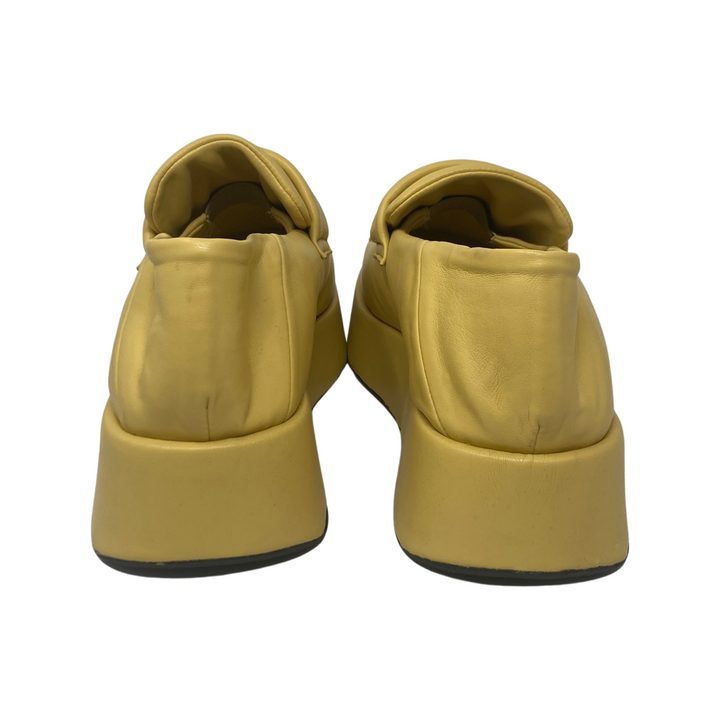 Simon Miller Mustard Vegan Leather Platform Loafers-Heel