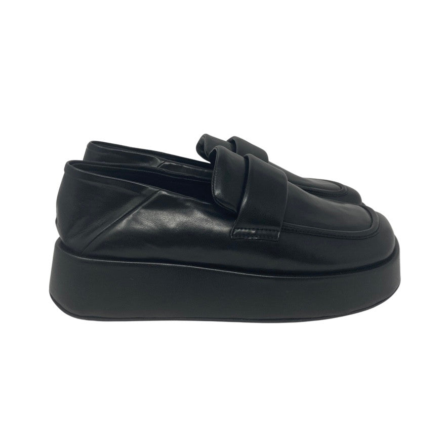 Simon Miller Black Vegan Leather Platform Loafers-Thumbnail