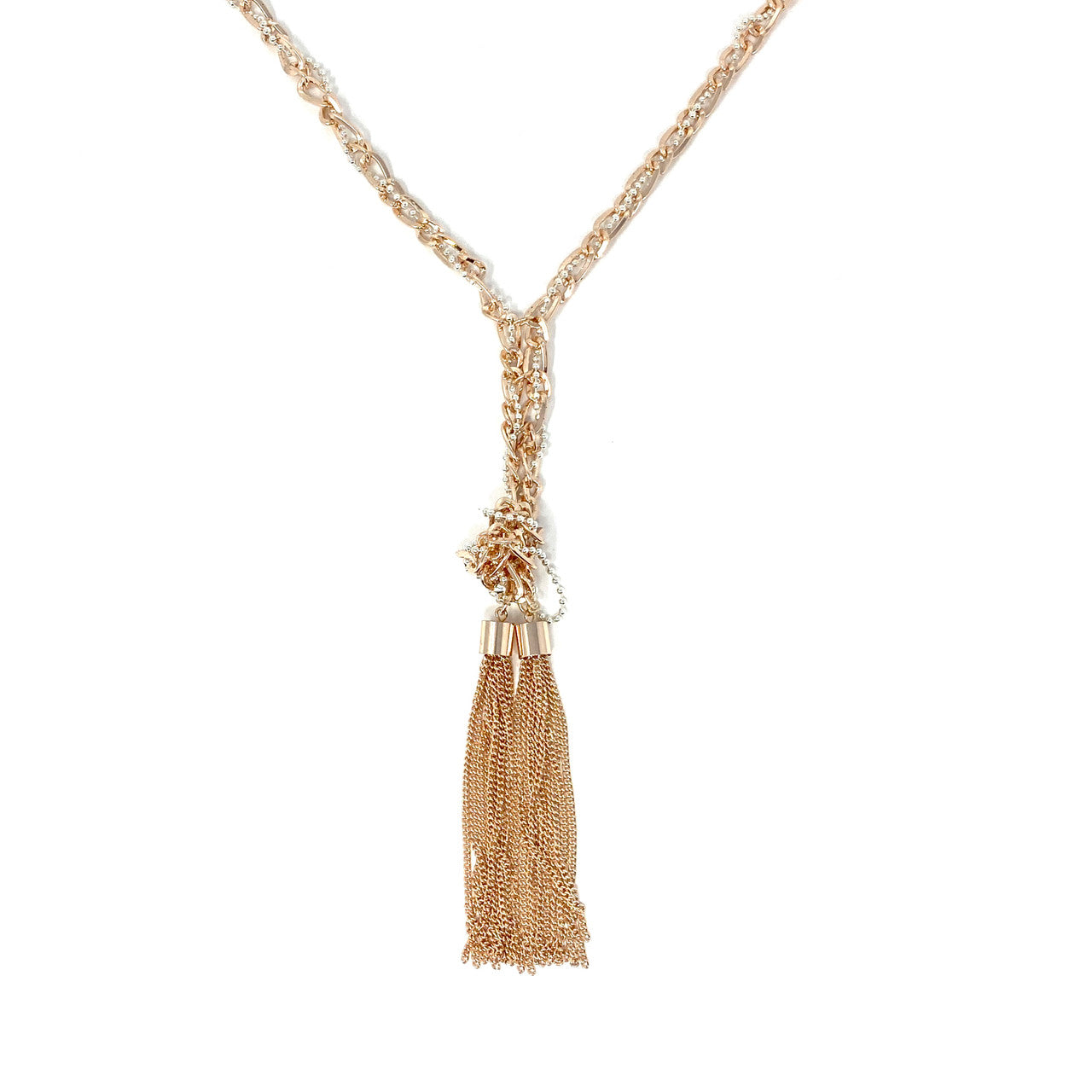 Guess Chain Tassel Statement Necklace- Thumbnail