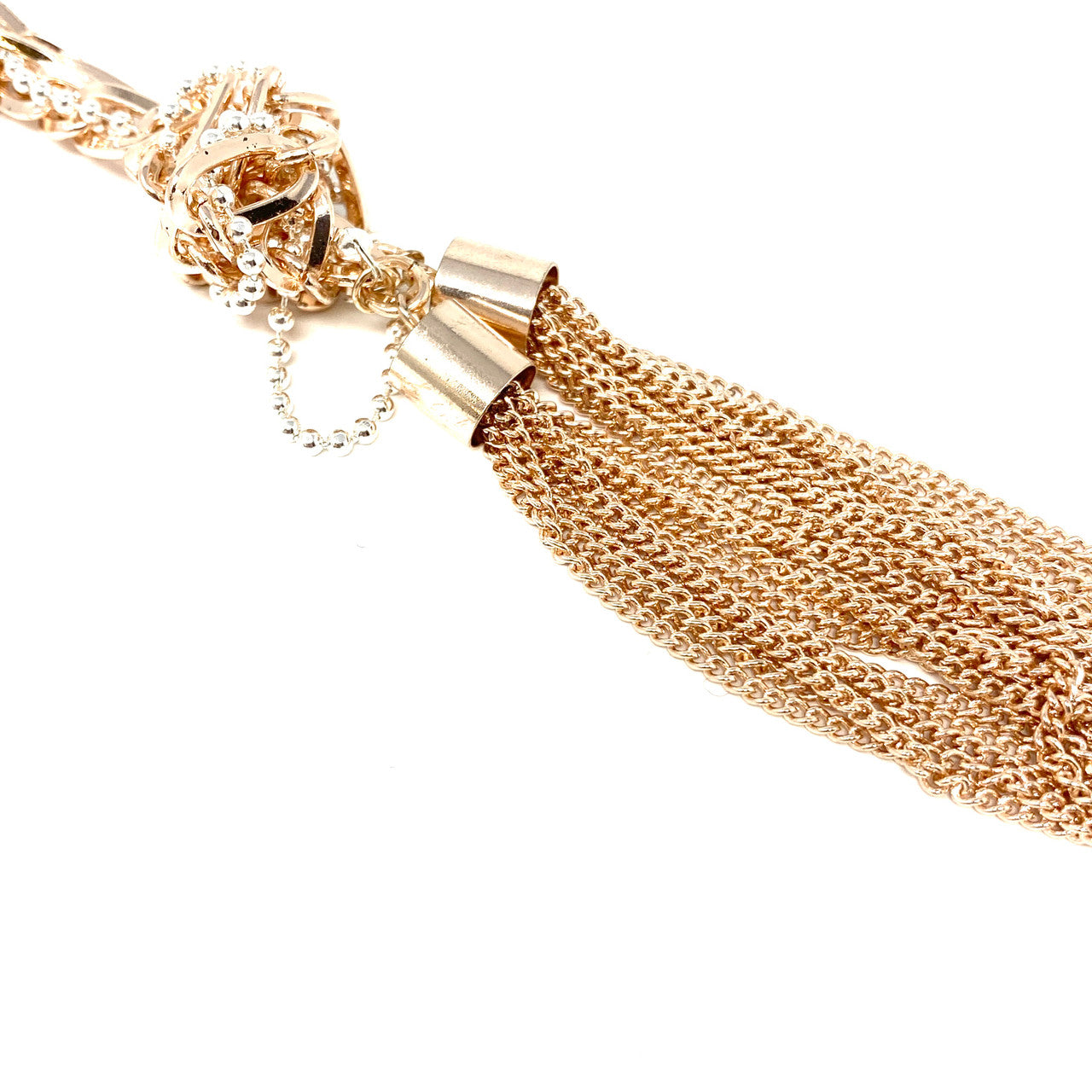 Guess Chain Tassel Statement Necklace- Detail