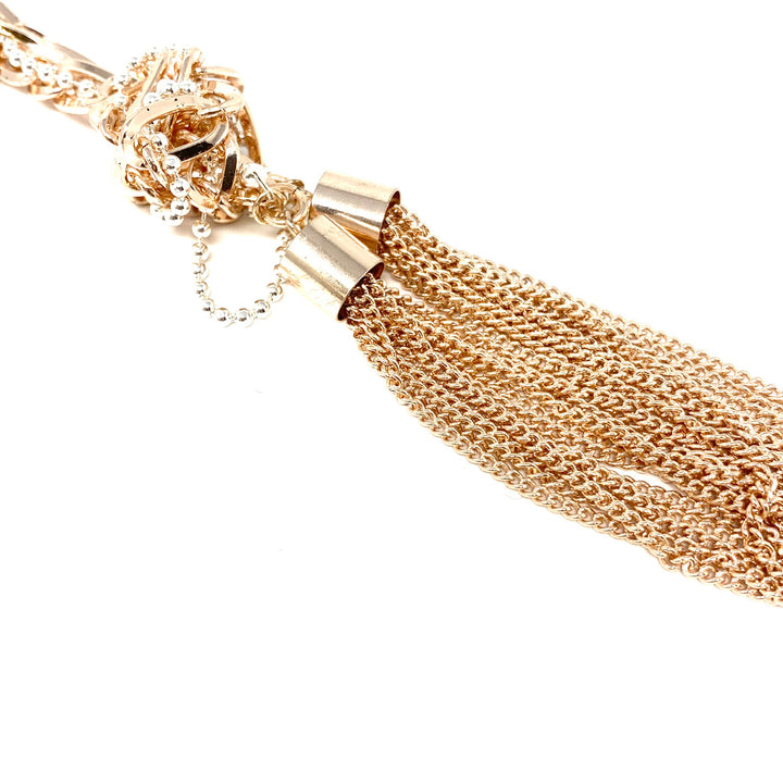 Guess Chain Tassel Statement Necklace- Detail