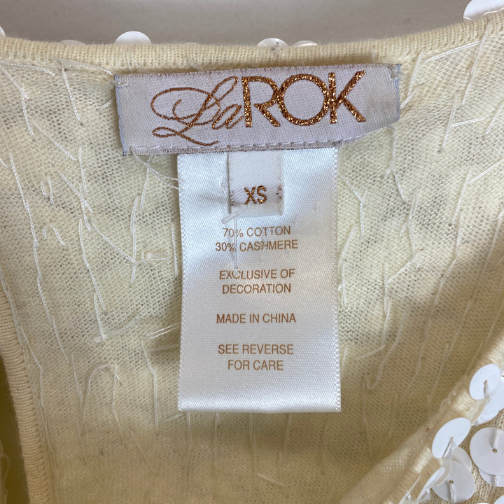 LaRok Sequined Cashmere T-Shirt- Label