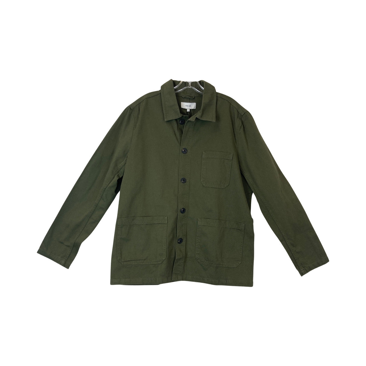 Reiss Green Denim Work Jacket-Thumbnail