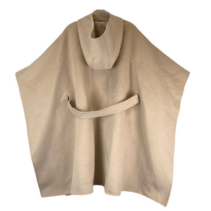 Coach Tan Wool Logo Cape-Tan back