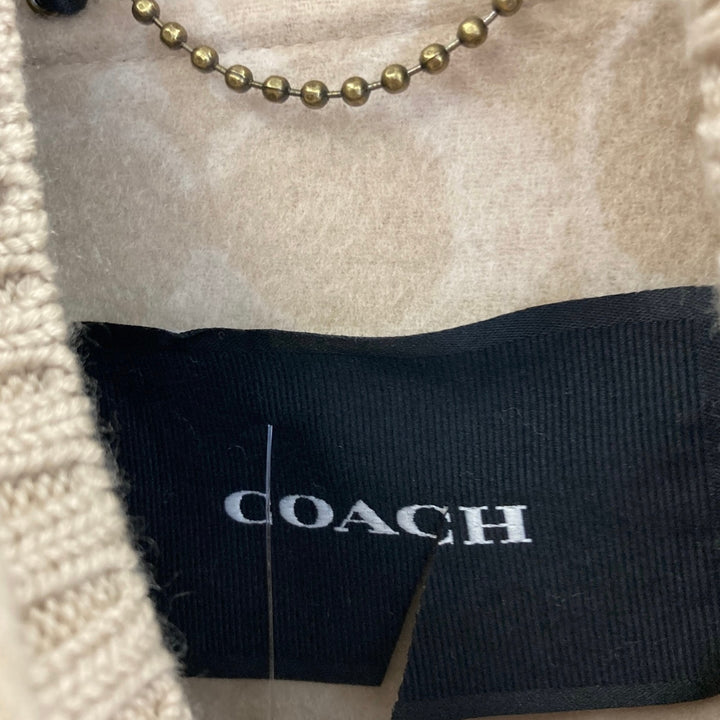 Coach Tan Wool Logo Cape-label