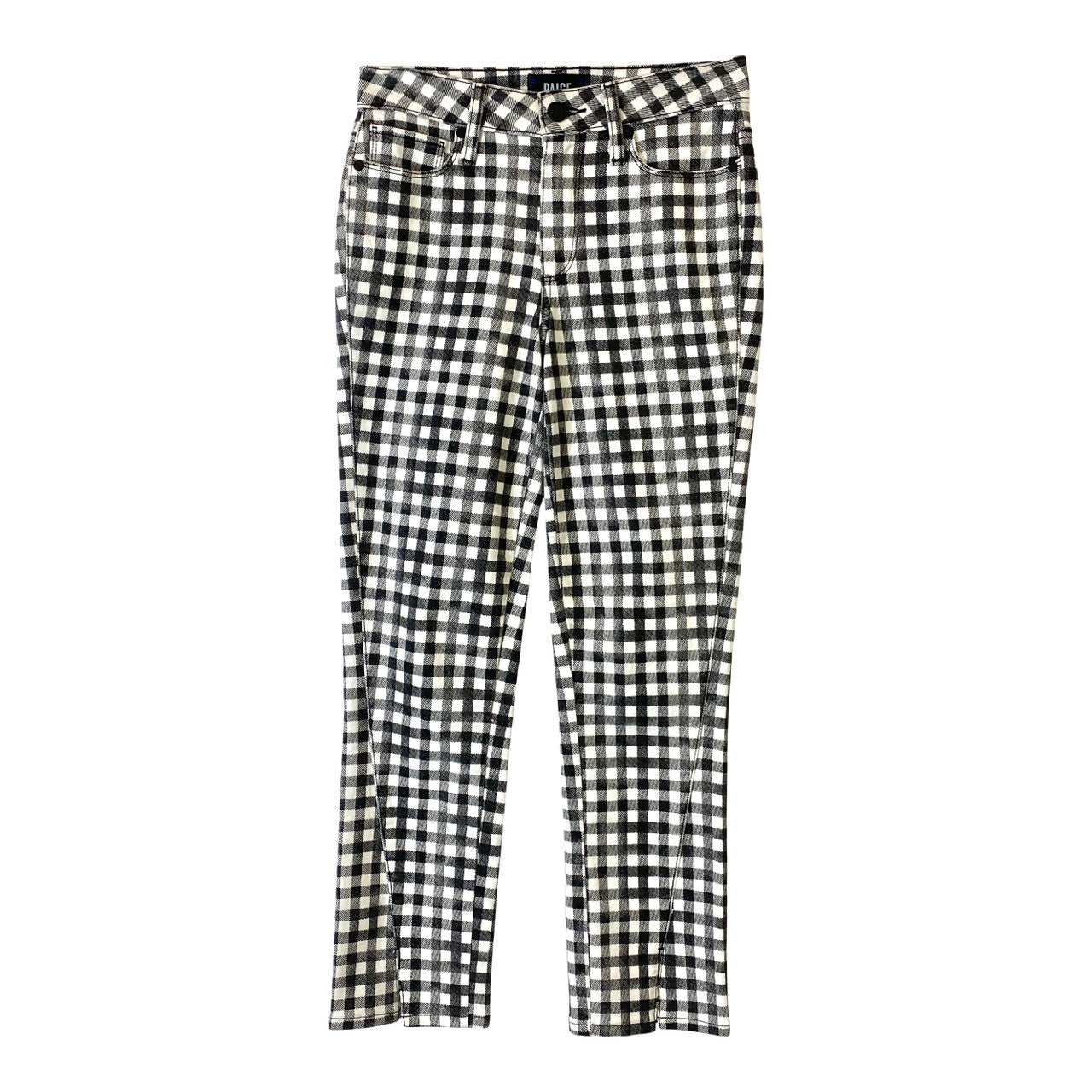 Paige Hoxton Gingham Skinny Jeans- Front