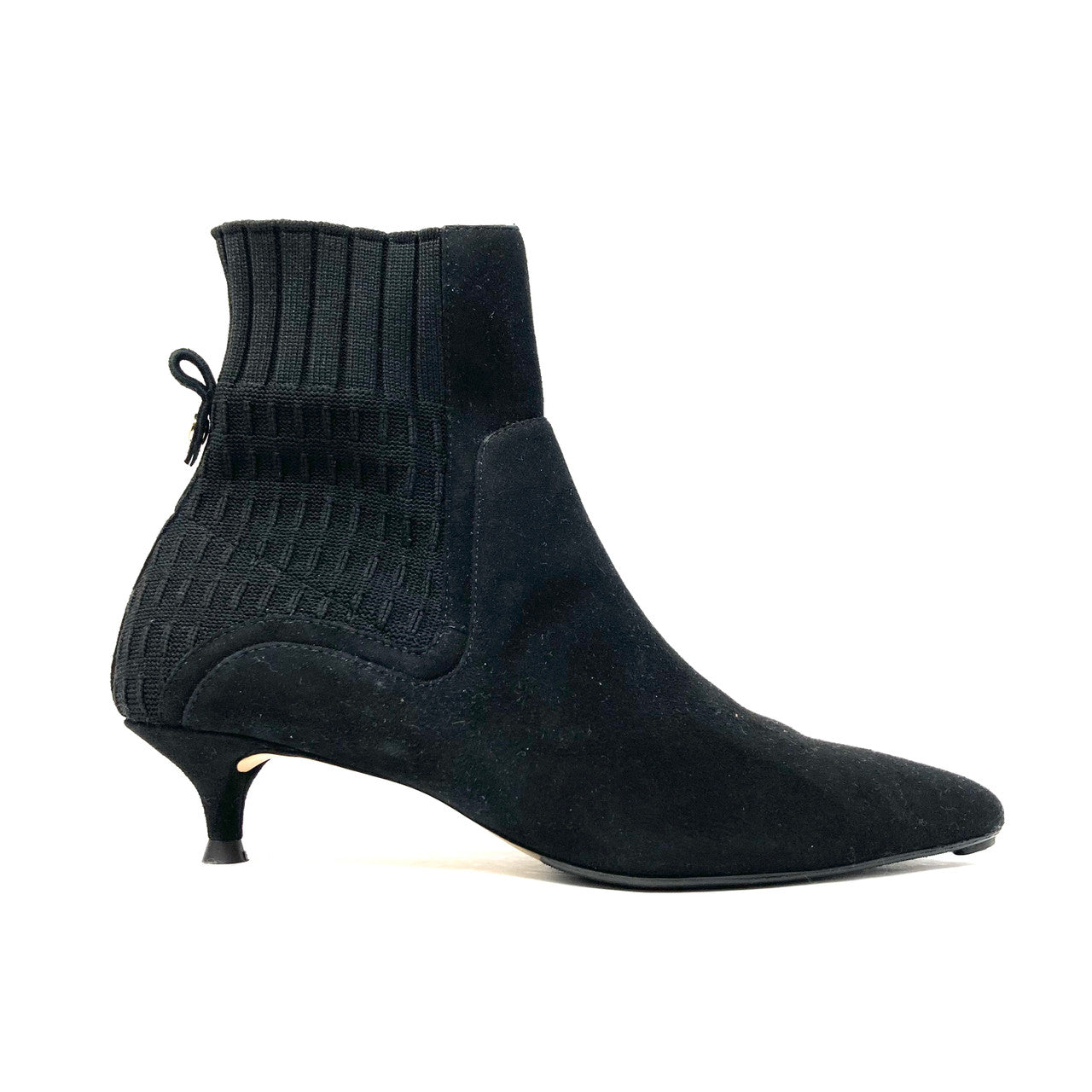 Massimo Dutti Knit Suede Booties - Thumbnail