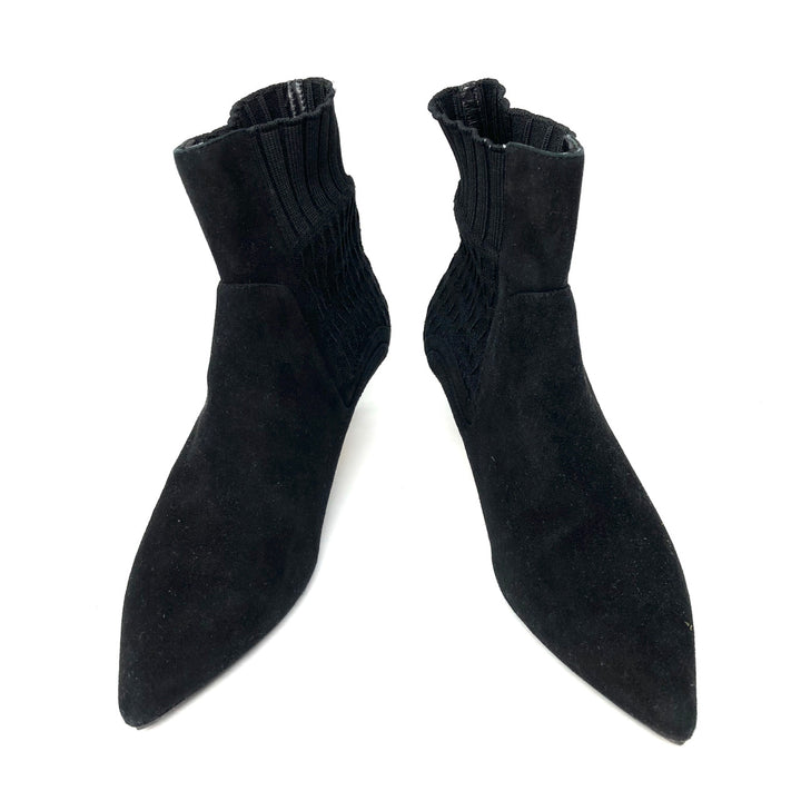 Massimo Dutti Knit Suede Booties - Open