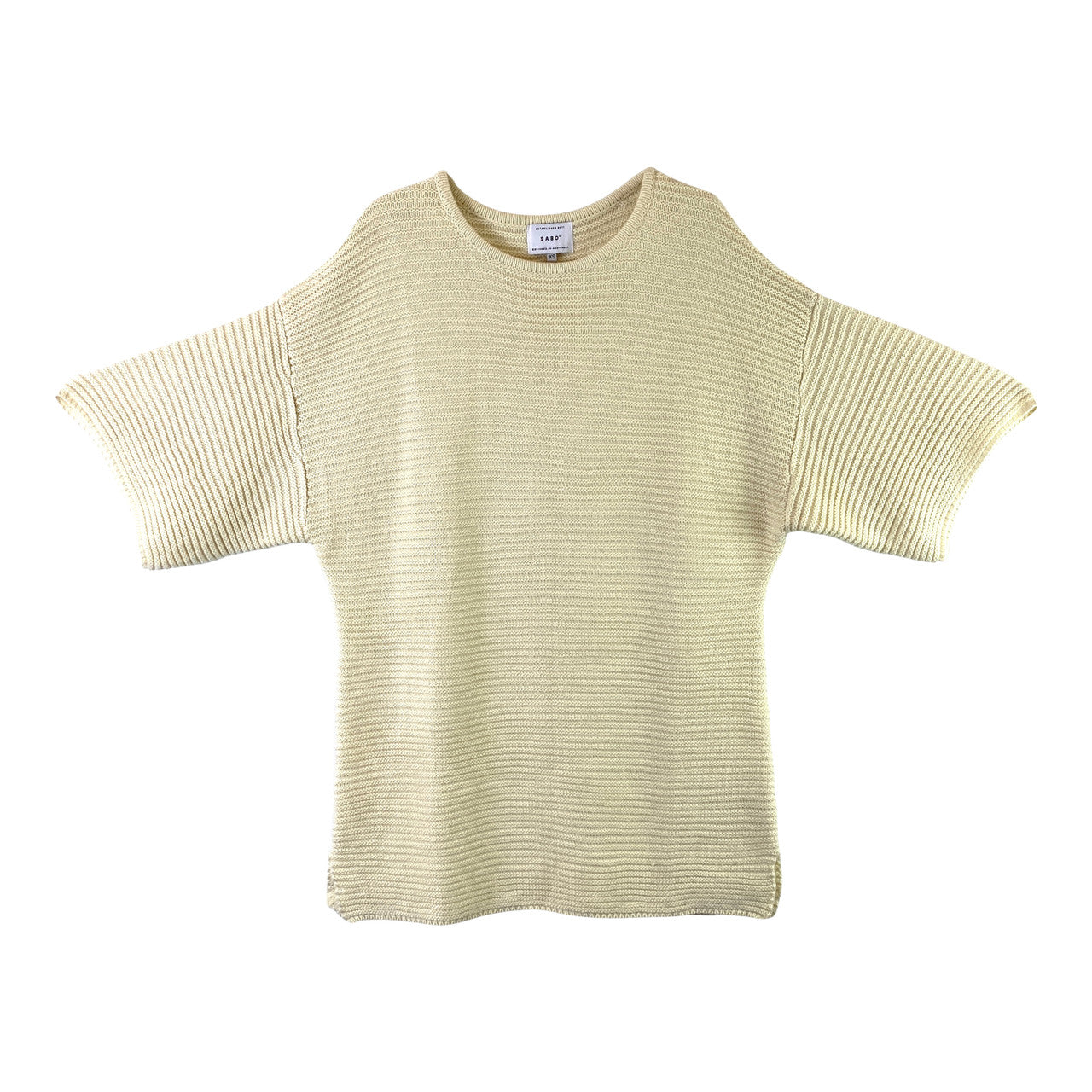 Sabo Ribbed Knit Half Sleeve Sweater- Front