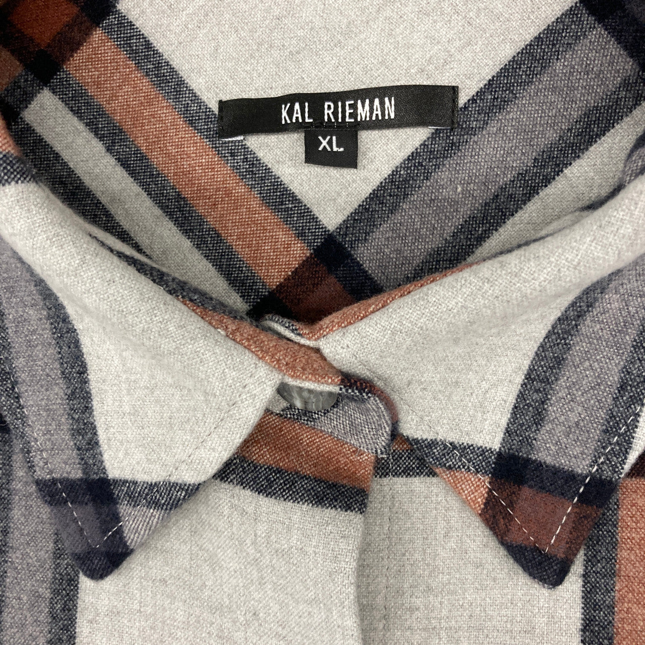 Kal Reiman Plaid Shacket- Label