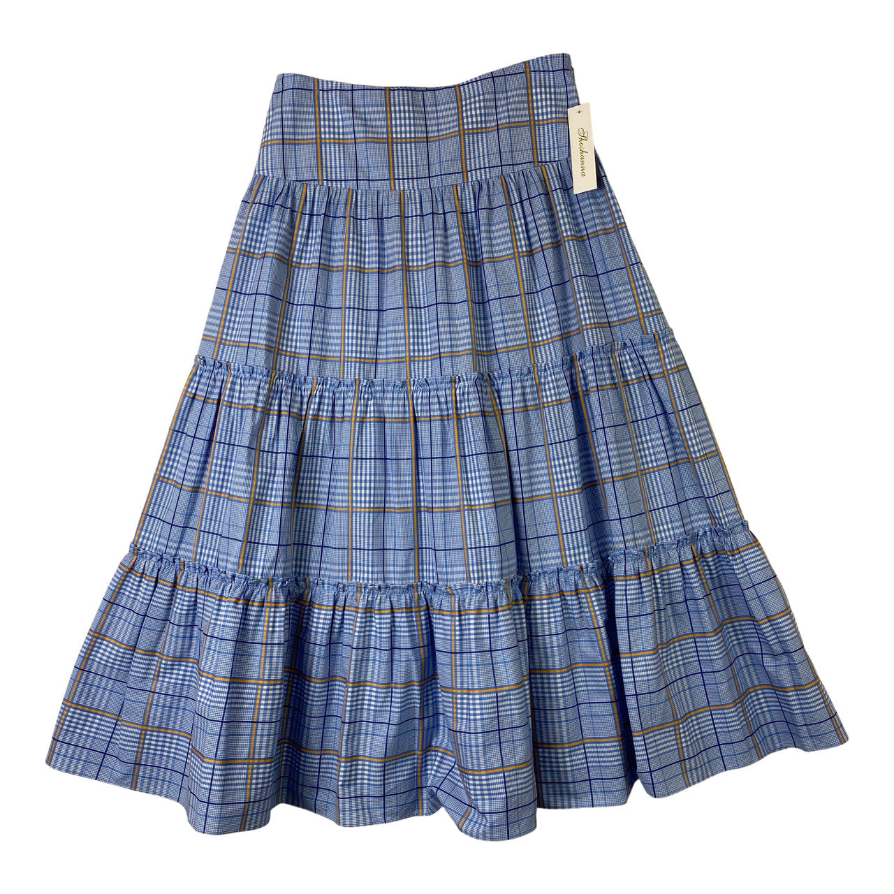 Shoshanna Evie Plaid Midi Skirt-Back