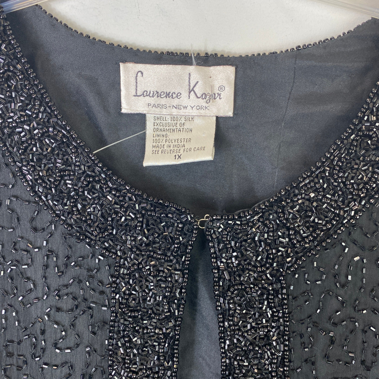 Lawrence Kazan Beaded Evening Jacket- Label