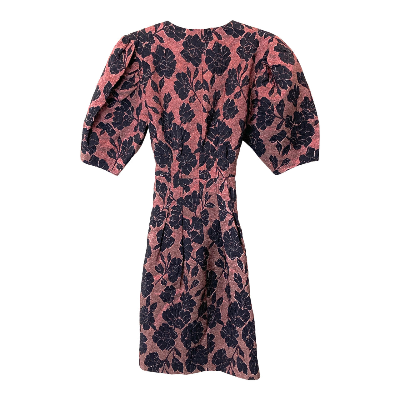 Rebecca Taylor Lurex Floral Jacquard Knit Dress- Front