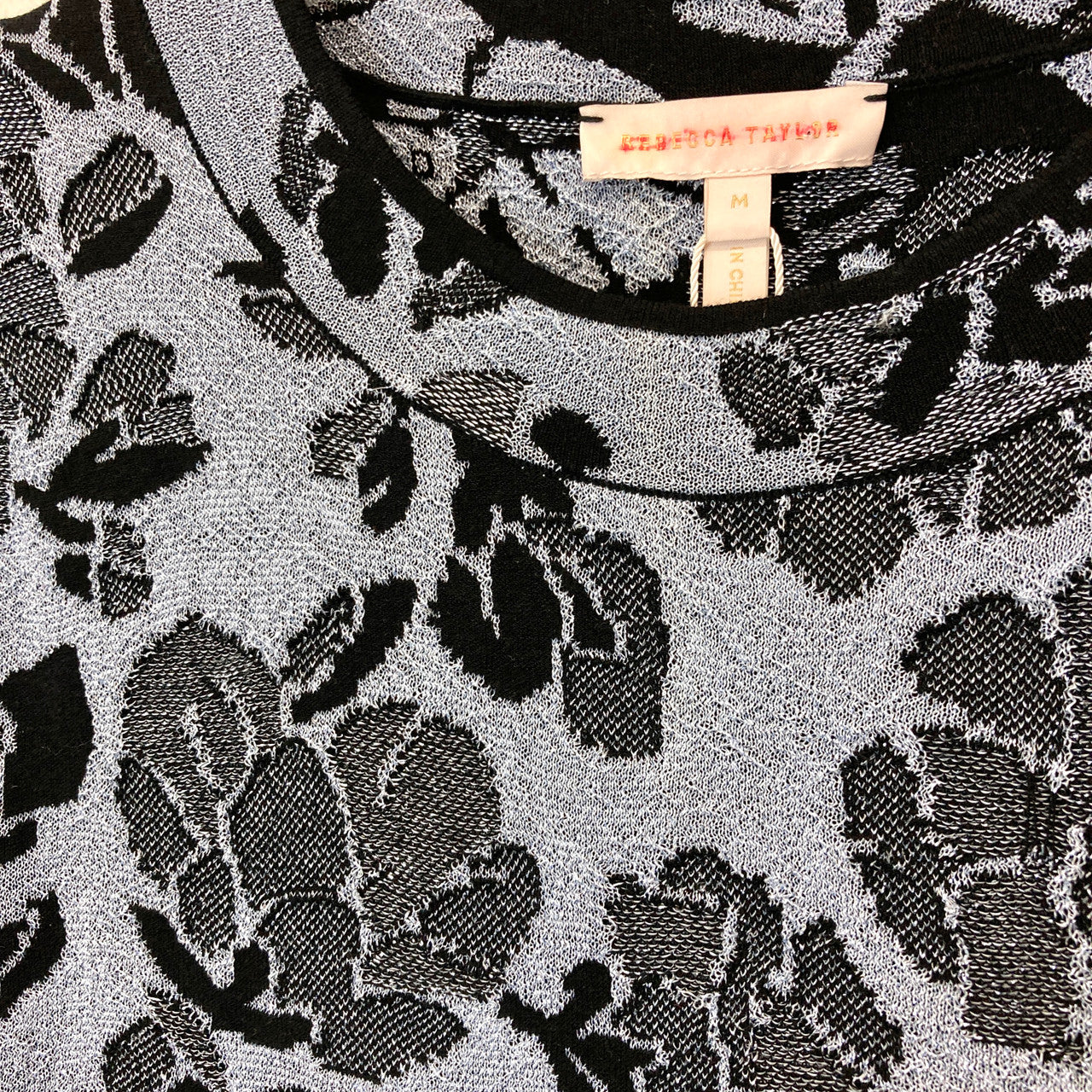 Rebecca Taylor Lurex Floral Jacquard Knit Dress- Label