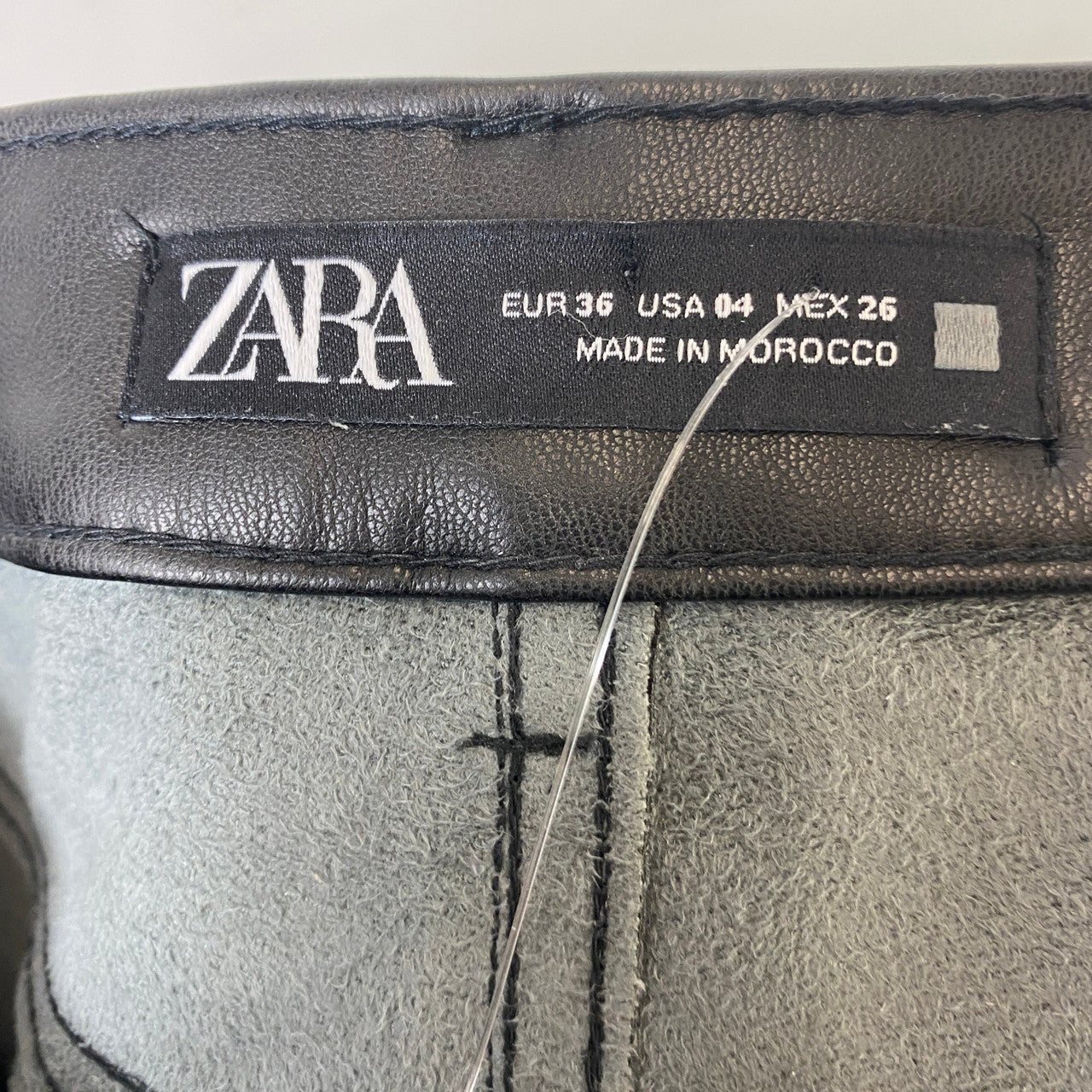 Zara Faux Leather Tapered Pants- Label