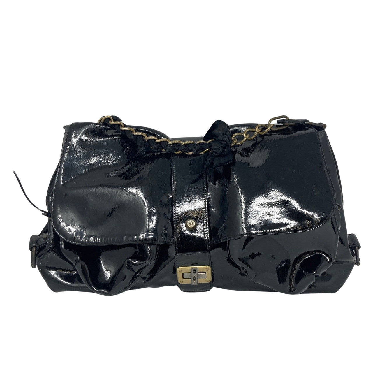 Lanvin Patent Leather Chain Strap Purse-thumbnail