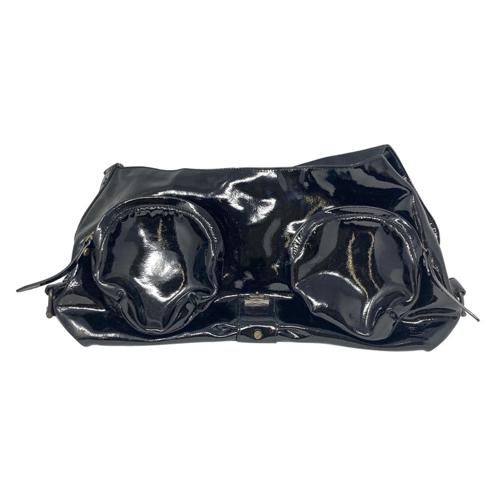 Lanvin Patent Leather Chain Strap Purse-back