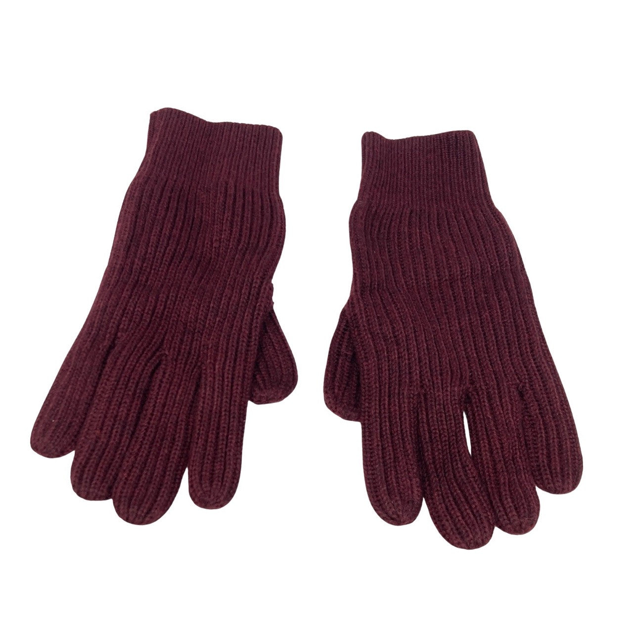 Reiss Burgundy Knit Gloves-thumbnail