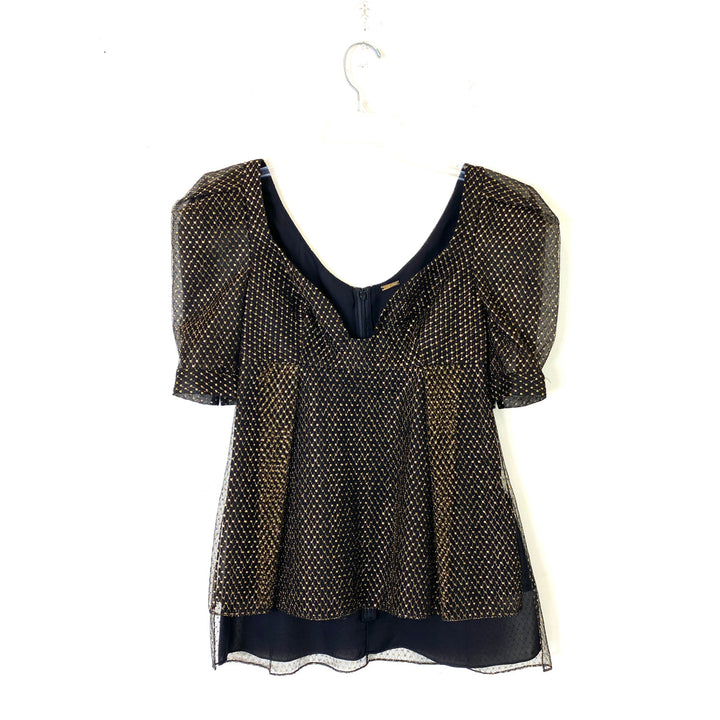 Adam Lippes Mesh Plunge Top- Front