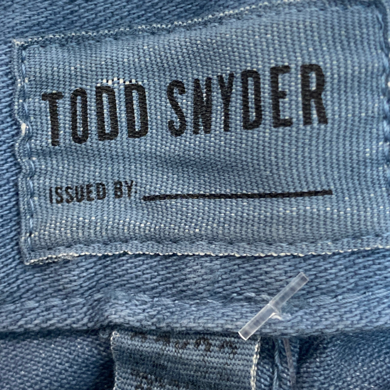 Todd Snyder Club Blue Straight Fit 5-Pocket Chino Pants- Label