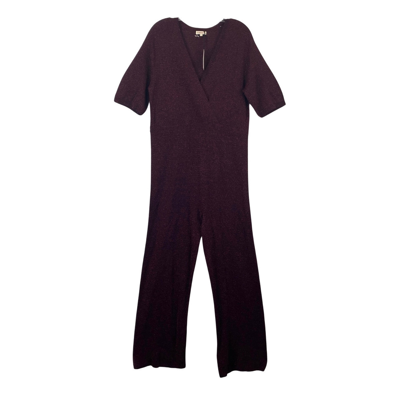 Demylee Braelynn Jumpsuit-Burgundy Front Thumbnail