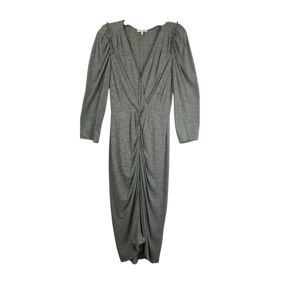 Rebecca Taylor Heather Gray Ruched Dress-Thumbnail