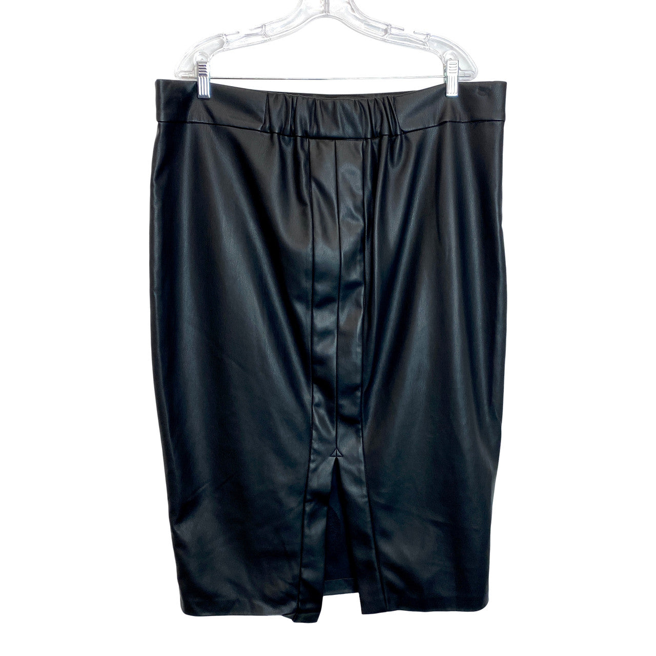 Universal Standard Leather Pencil Skirt- Back