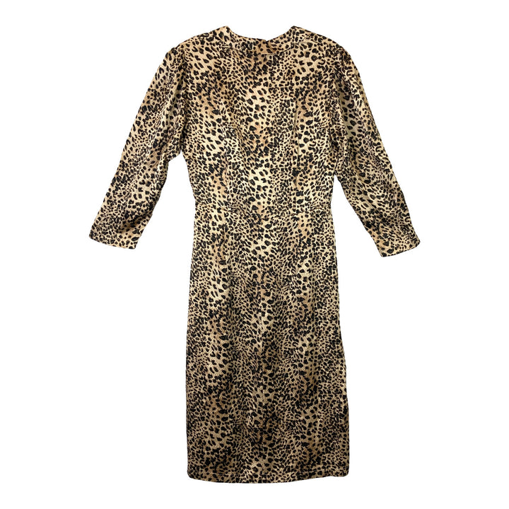 Rebecca Taylor Leopard Print Silk Shirt Dress- Back