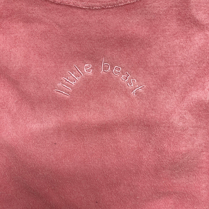 Little Beast Pink Terry Dog Tank-detail