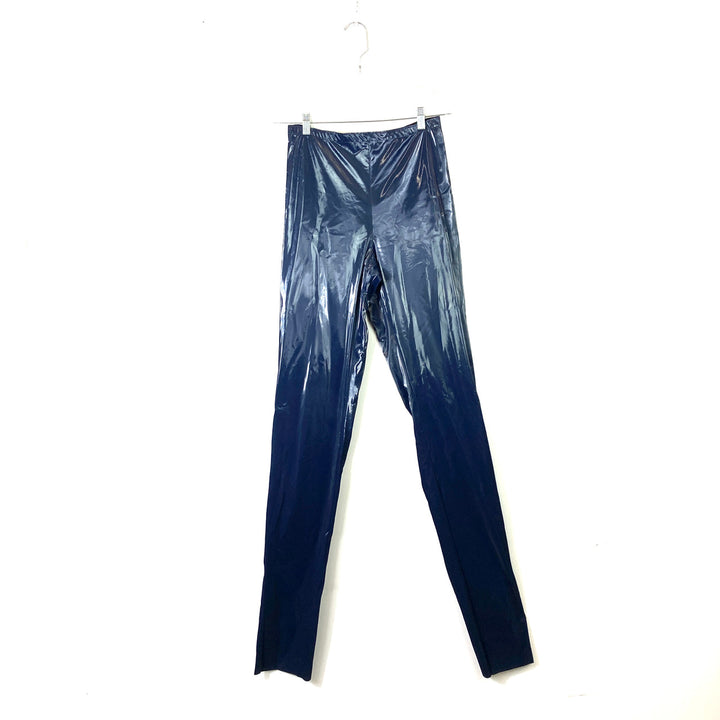 Vinyl Super Long Scrunch Pants- Back