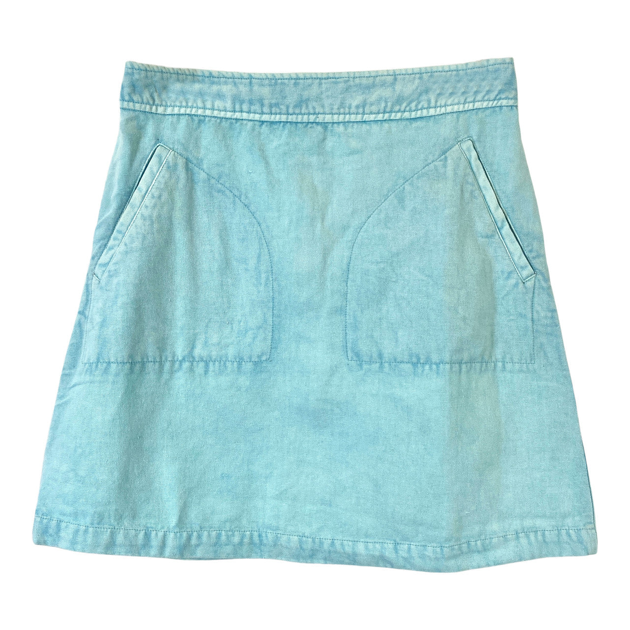 Share With Aqua Soft Cotton Mini Skirt- Front