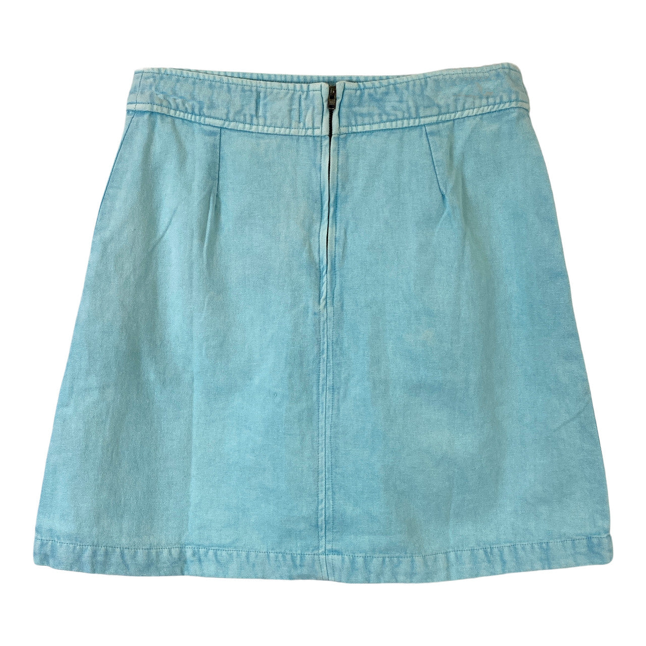 Share With Aqua Soft Cotton Mini Skirt- Back
