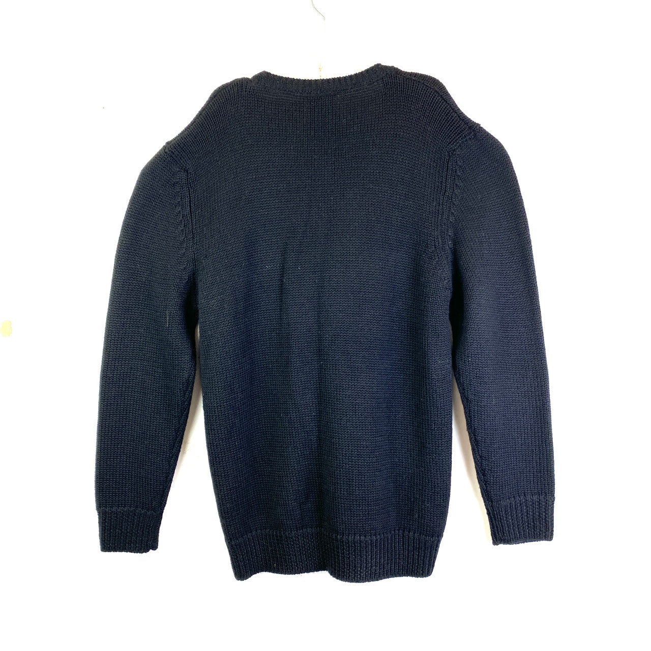 Oak Black Cable Knit Sweater-Back