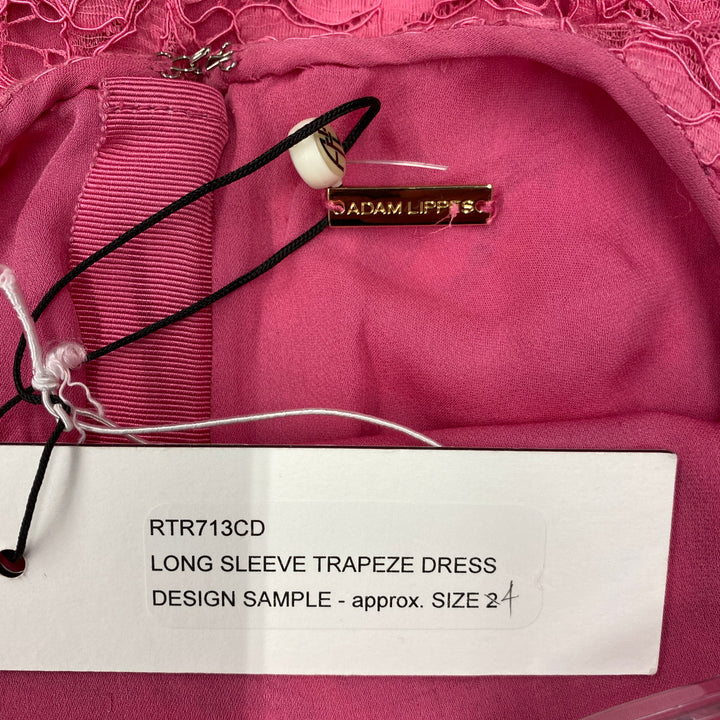 Adam Lippes Pink Lace Trapeze Dress-Label