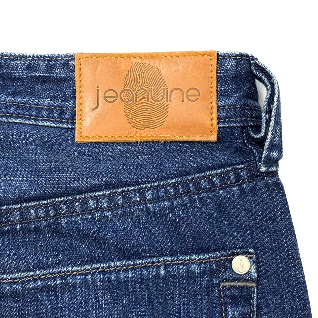 Jeanuine Medium-Wash Blue Jeans- Logo