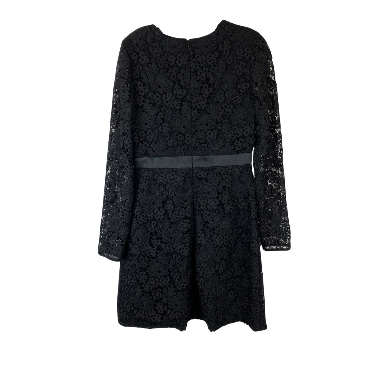 Jill Stuart Long Sleeve Bow Belt Lace Dress-back