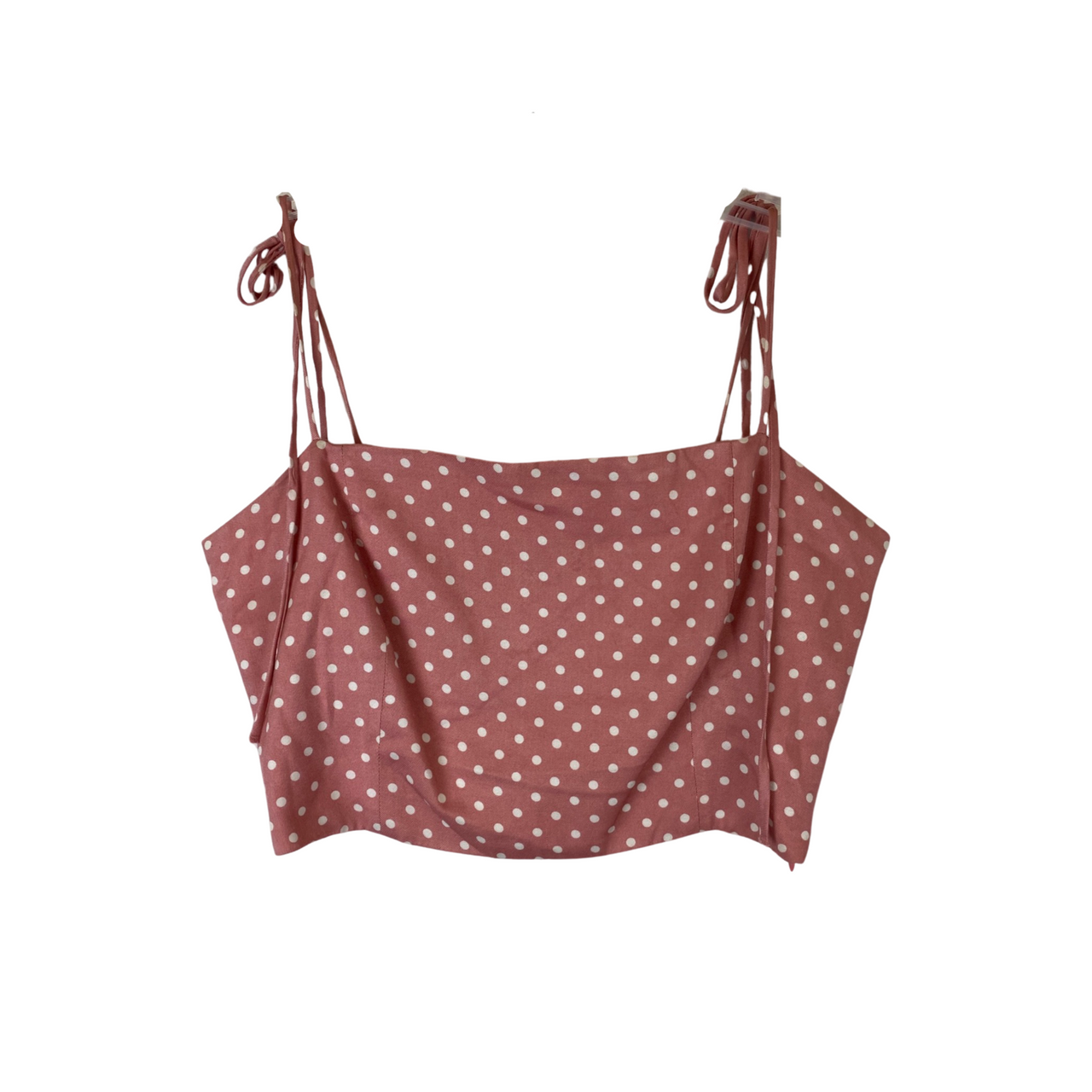 Zara Polka Dot Crop Top-front