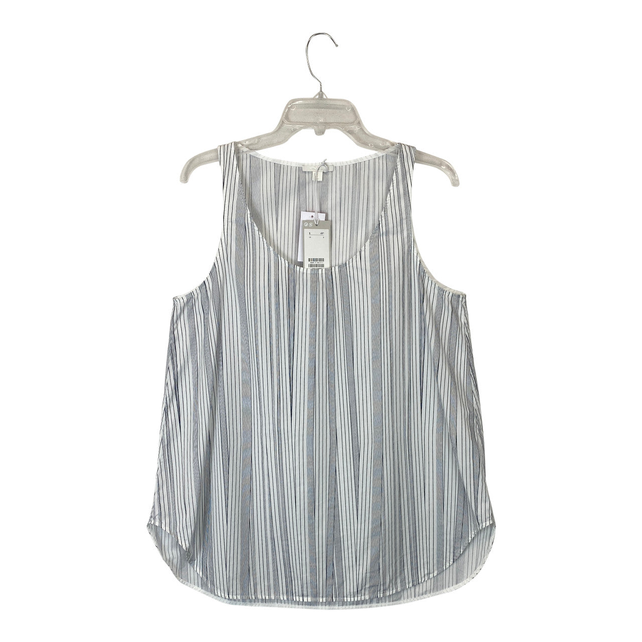 COS White and Navy Skinny Pinstripe Tank Top- Front