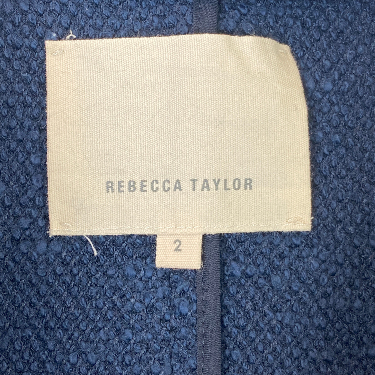 Rebecca Taylor Frayed Knit Tweed Look Jacket-Label