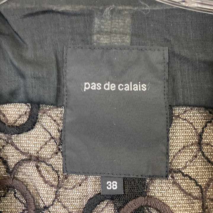 pas de calais Collarless Layered Look Jacket-Label