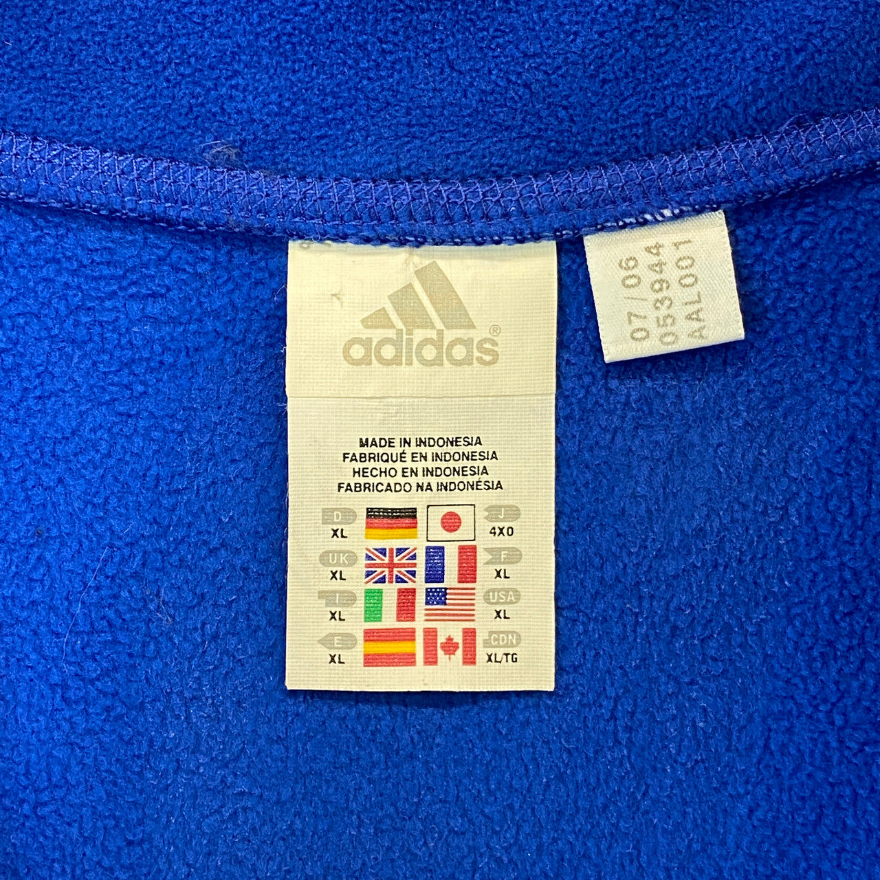 adidas Quarter Zip Ventilated Fleece- Label