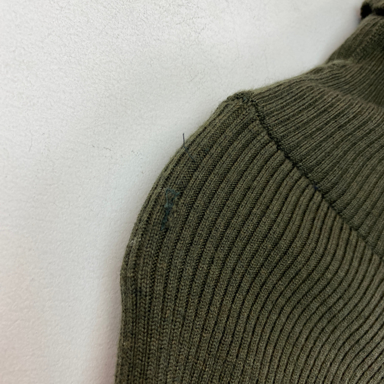 Monse Olive Rib Knit Cowl Neck Sweater-Detail